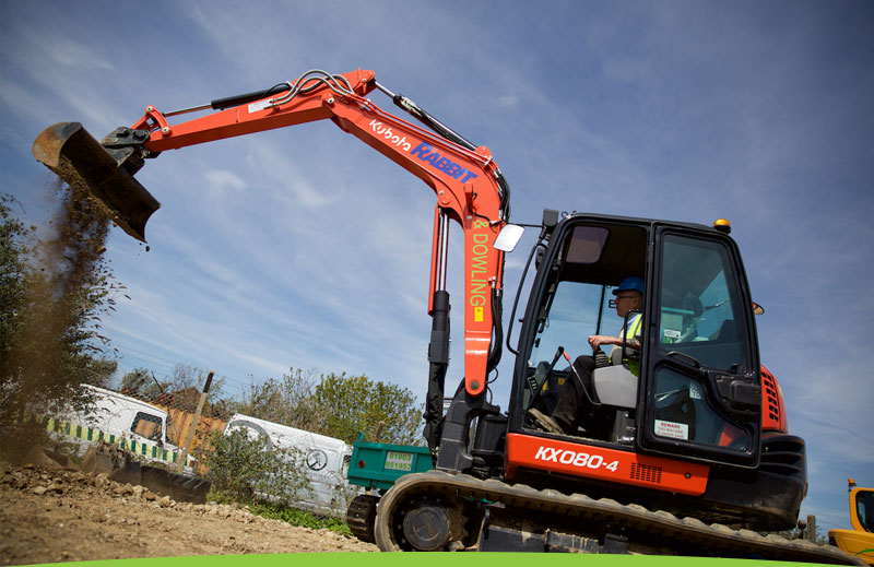 Plant hire equipment in action